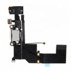 Разъем зарядки на шлейфе с разъемом гарнитуры для iPhone 5S, черный. Запчасть